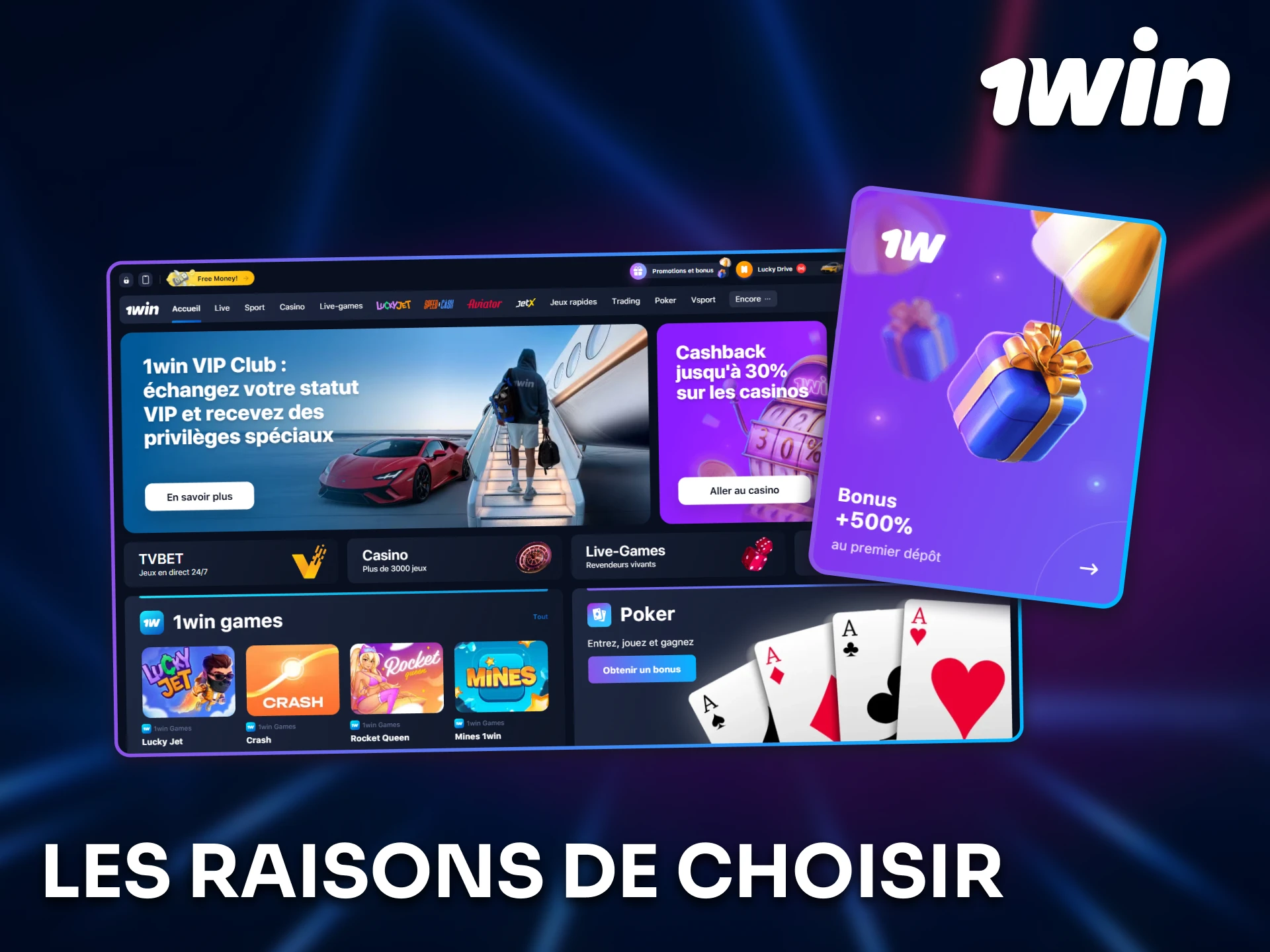 Découvrez les principales raisons de choisir 1win au Sénégal.