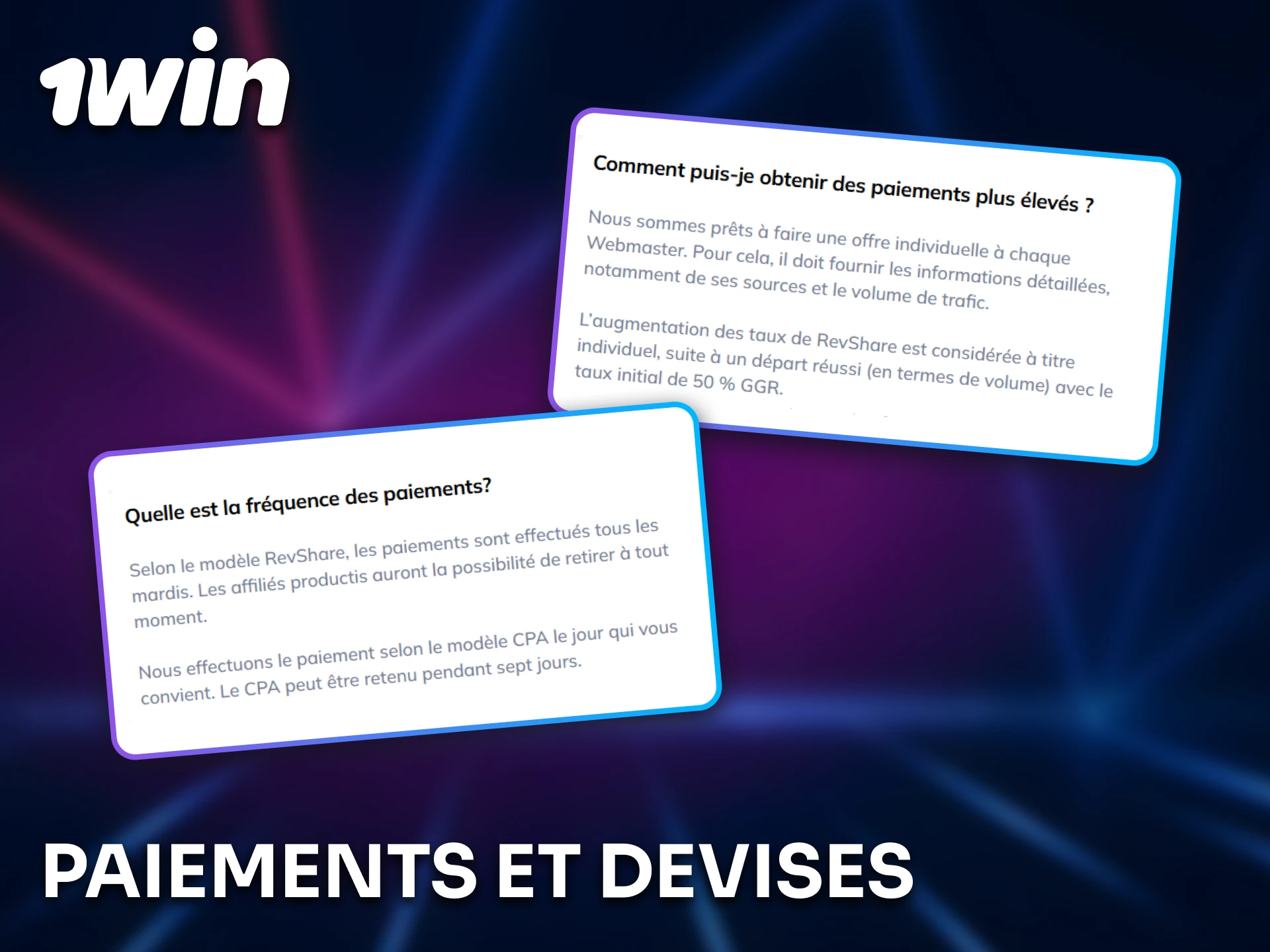 Informez-vous sur les paiements et devises pris en charge chez 1win.