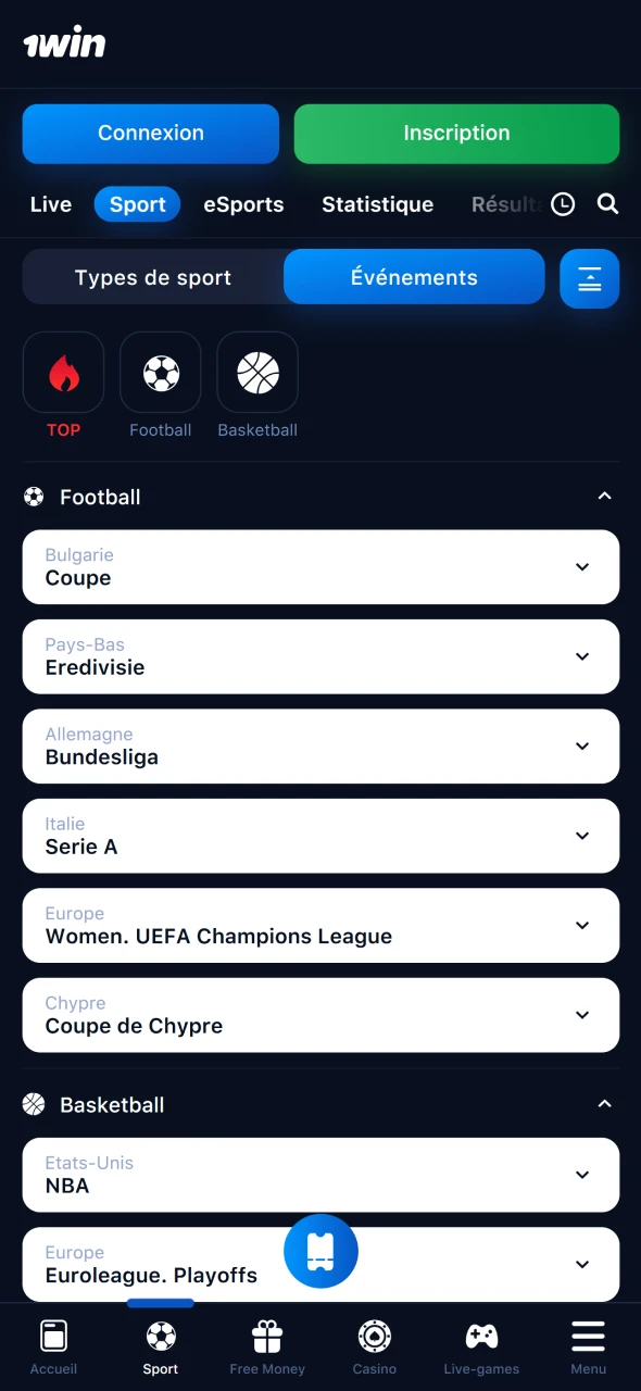 Pariez sur vos sports préférés avec l’app 1win in Sénégal.