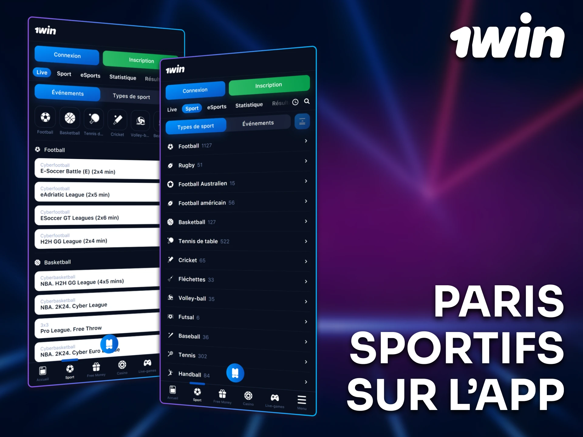 Faites vos paris sportifs sur l’application 1win in Sénégal.