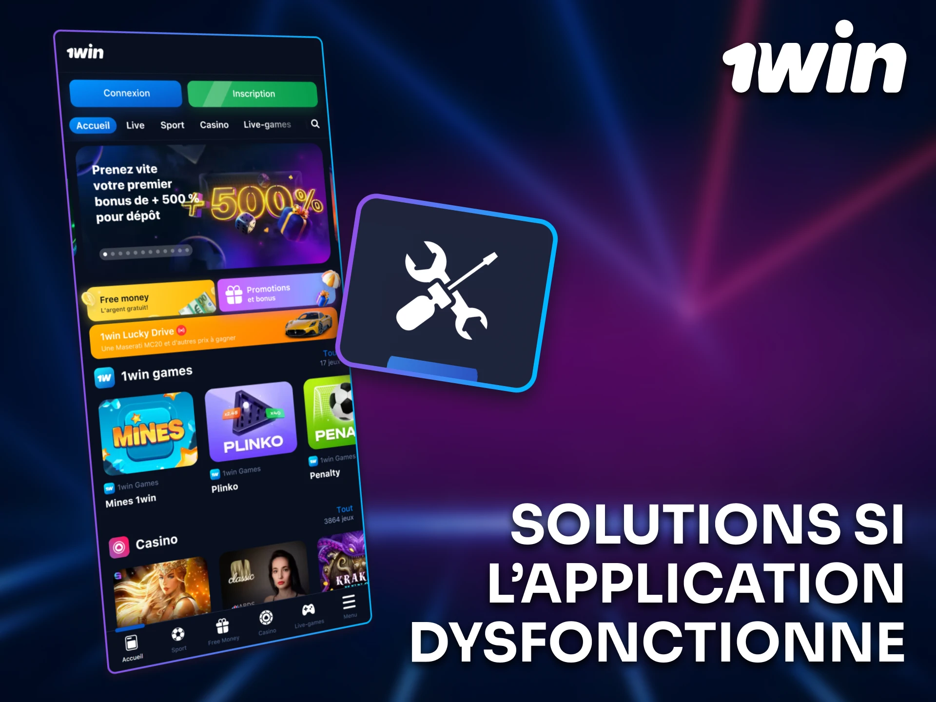 Trouvez des solutions si l’application 1win ne fonctionne pas correctement.