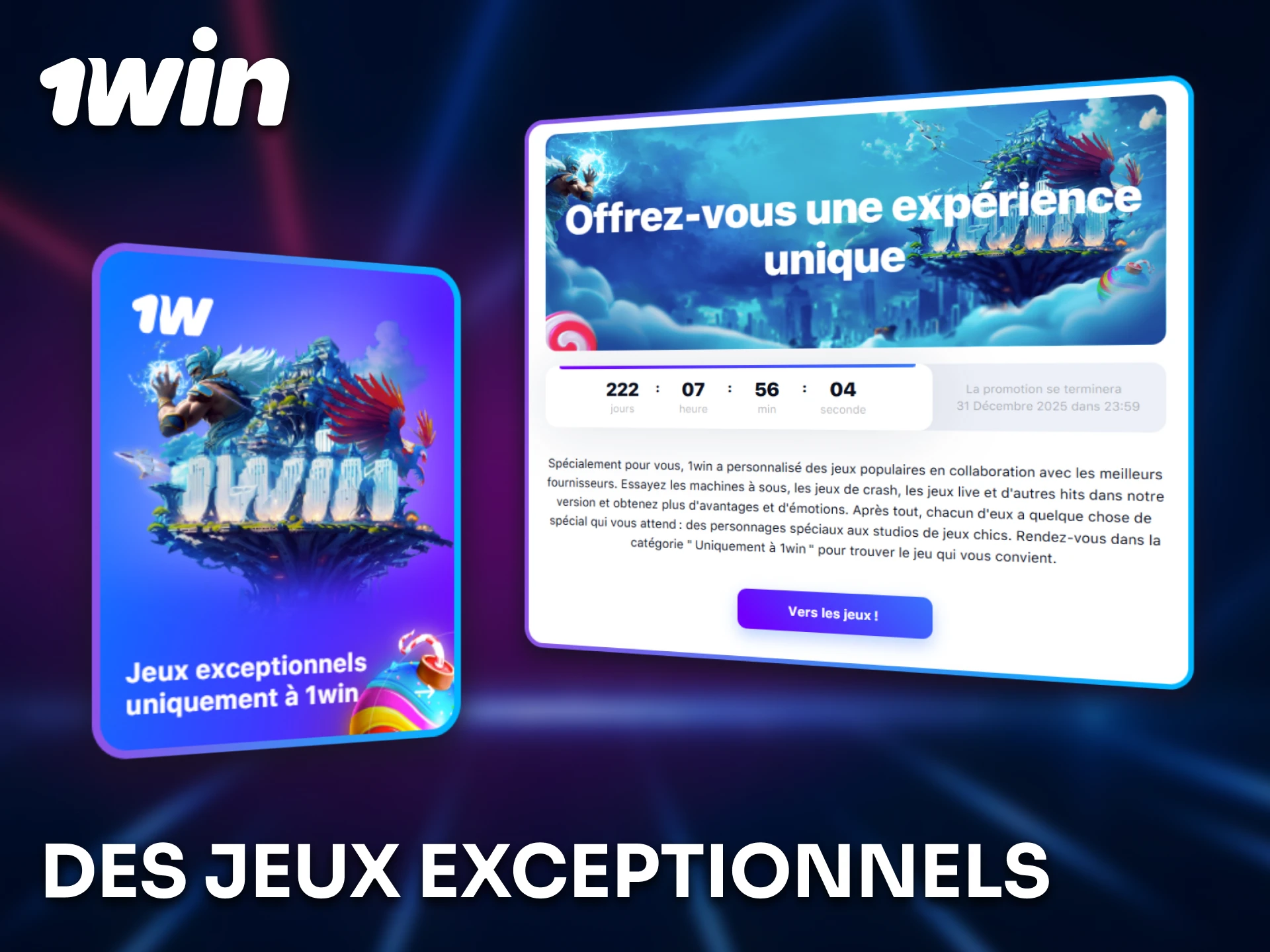 Découvrez des jeux exceptionnels disponibles uniquement sur 1win au Sénégal.