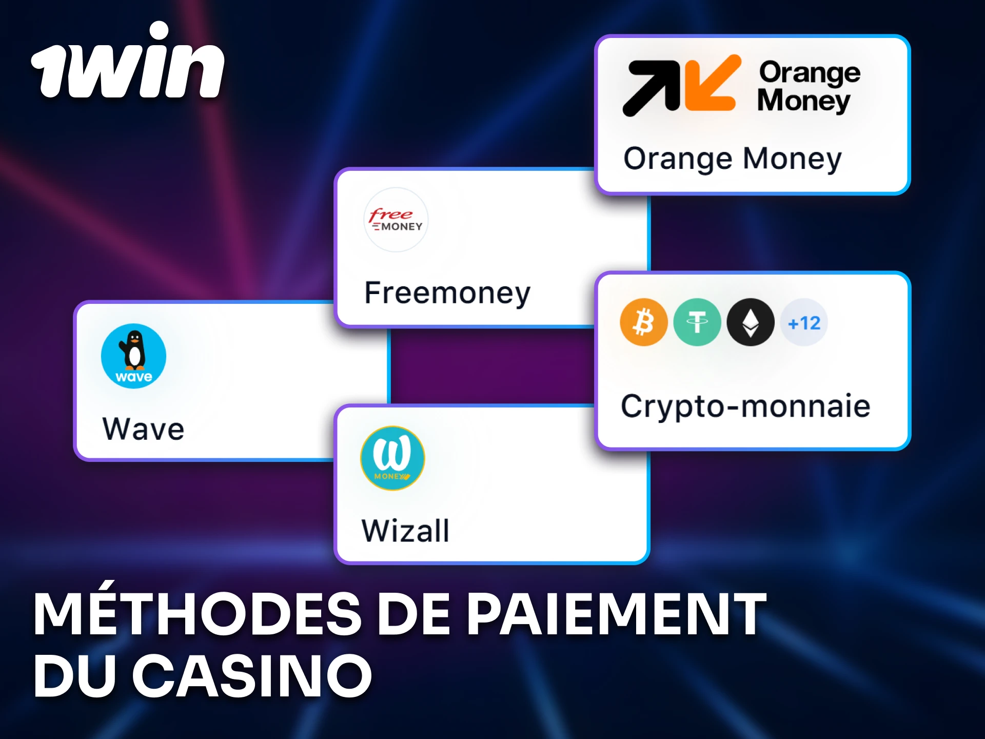 Utilisez des méthodes de paiement pratiques pour le casino sur 1win.