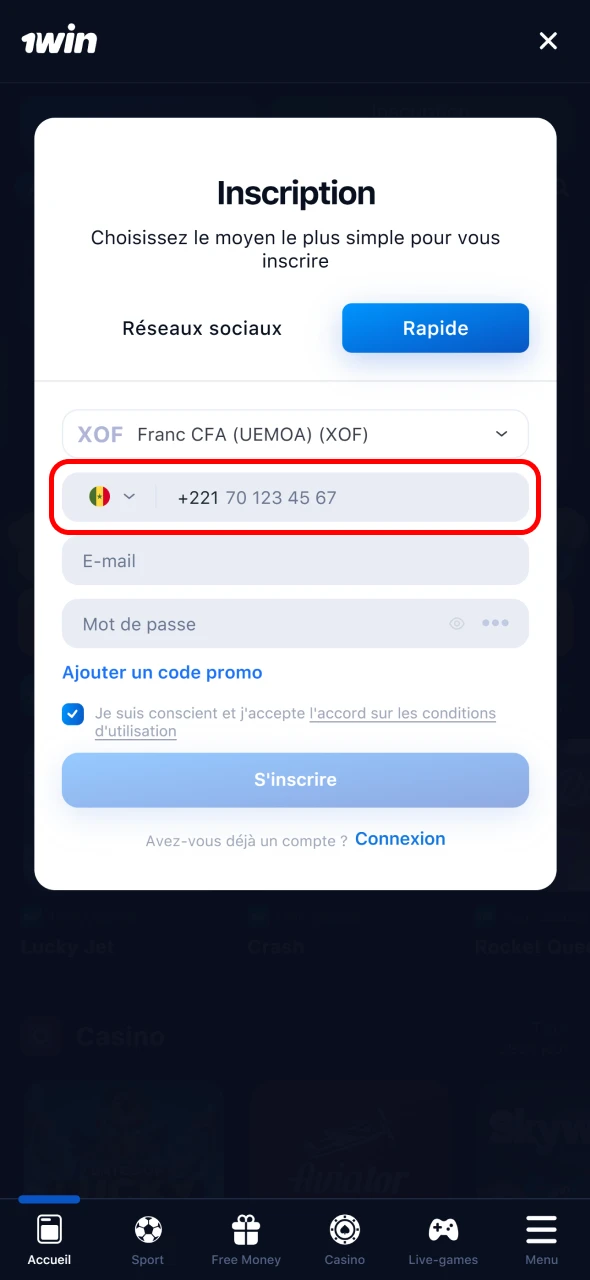 Vérifiez vos informations pour accéder aux services 1win.