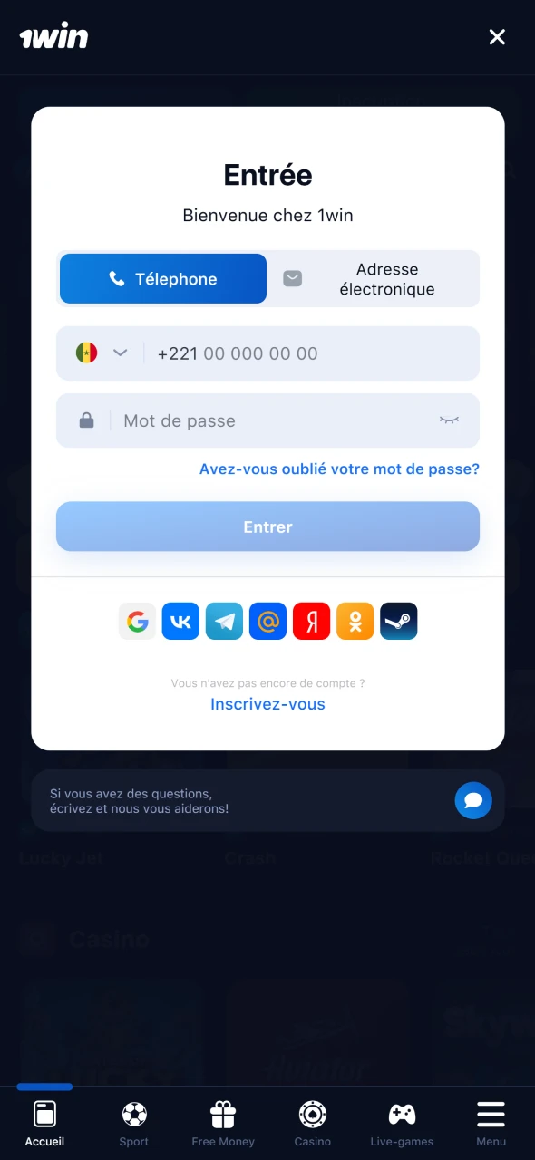 Connectez-vous facilement à votre espace joueur 1win.