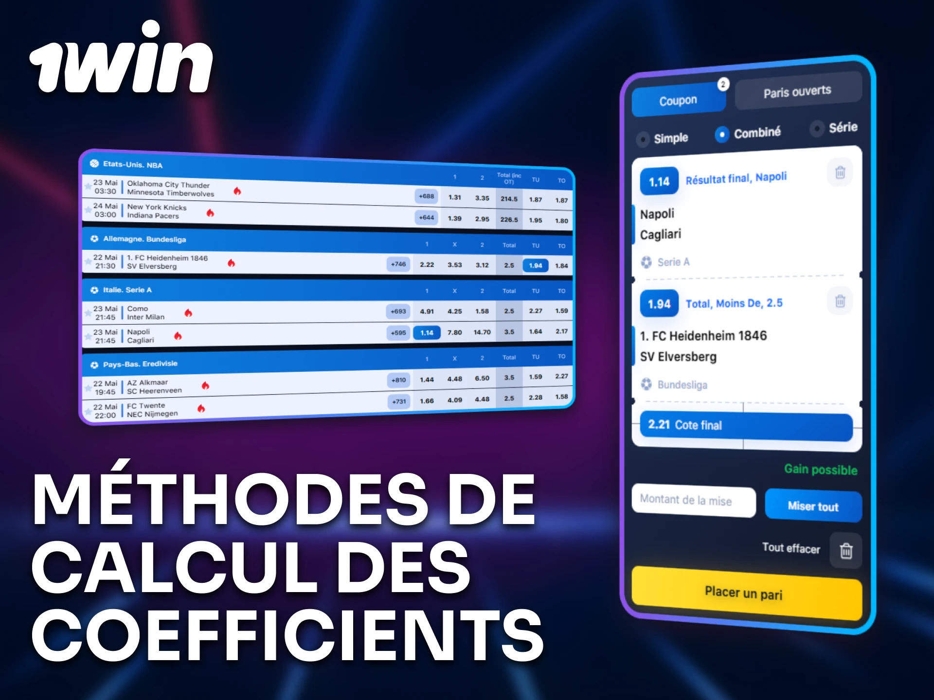 Découvrez les méthodes de calcul des cotes utilisées par 1win.