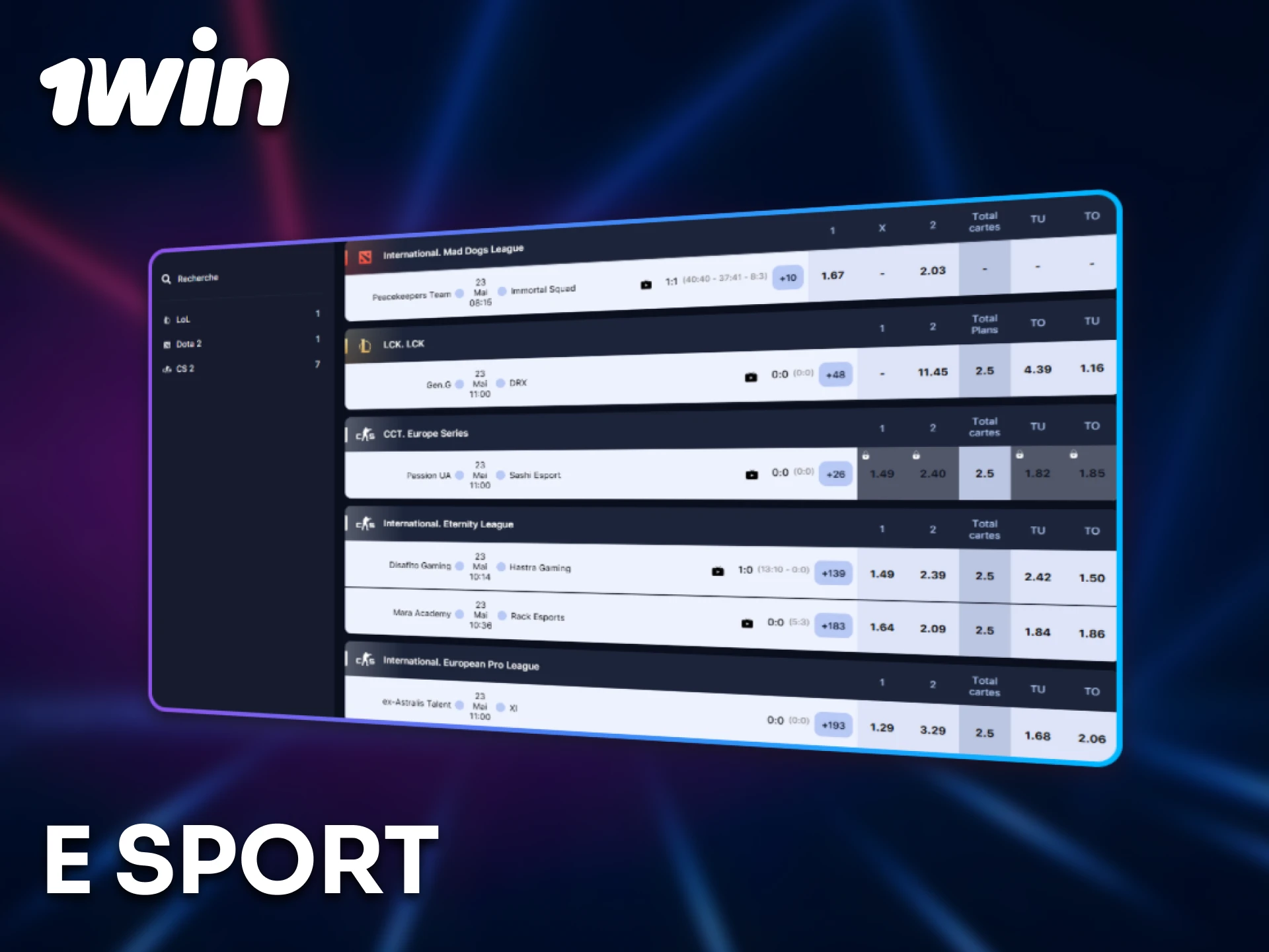 Explorez les compétitions e-sport avec 1win in Sénégal.